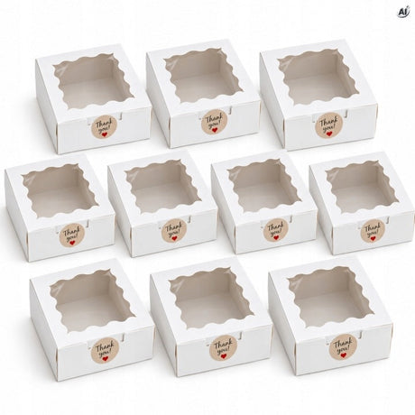 Geschenkboxen aus Papier mit Sichtfenster 10 Stück