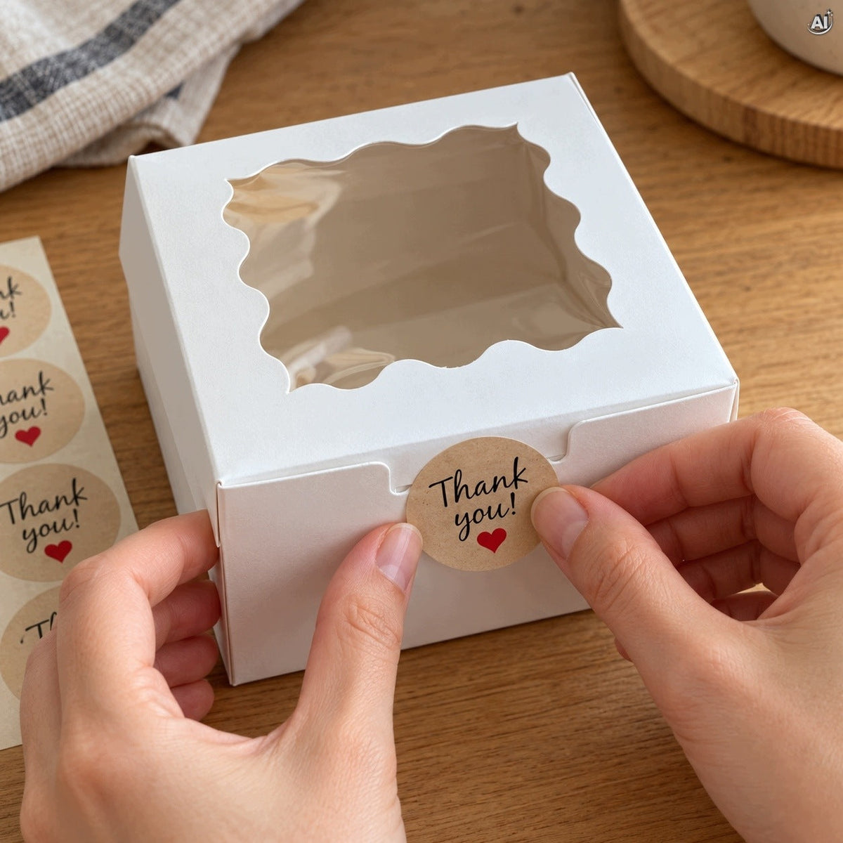 Geschenkboxen aus Papier mit Sichtfenster 10 Stück