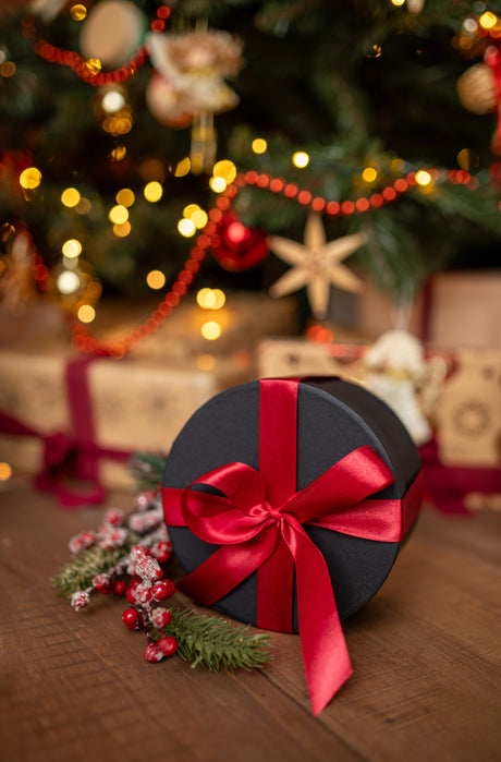 Set mit 4 schwarzen Geschenkboxen