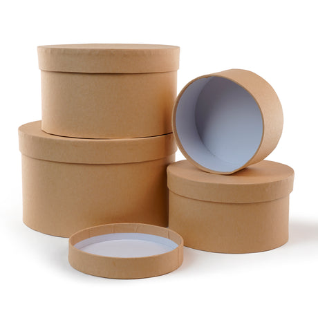 Set mit 4 Kraftpapier-Geschenkboxen