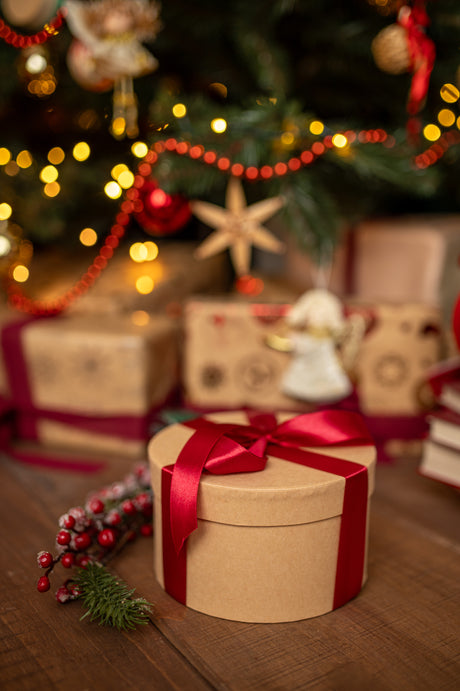 Set mit 4 Kraftpapier-Geschenkboxen