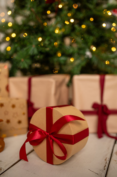 Set mit 4 Kraftpapier-Geschenkboxen