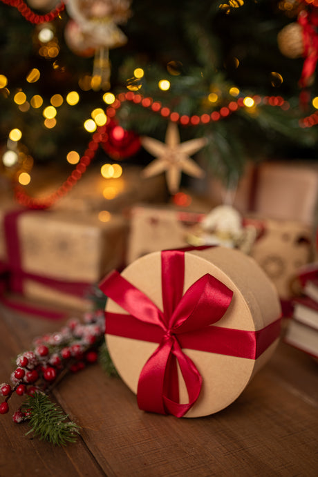 Set mit 4 Kraftpapier-Geschenkboxen