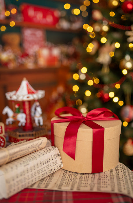 Set mit 4 Kraftpapier-Geschenkboxen