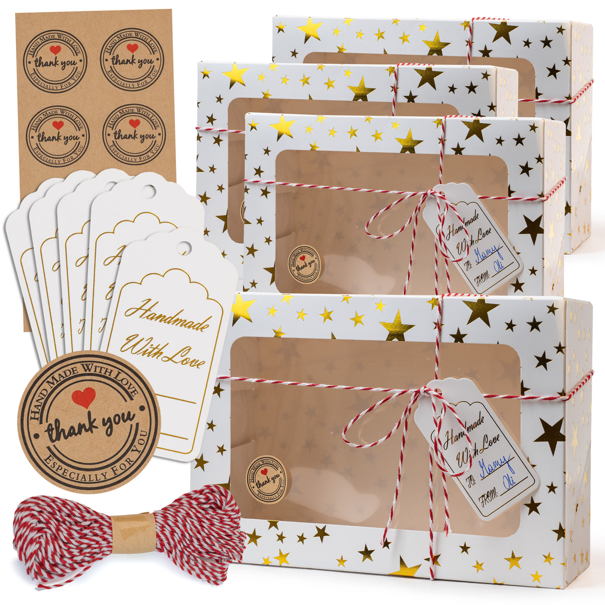 Weihnachts-Fensterkästen, 6 Stück