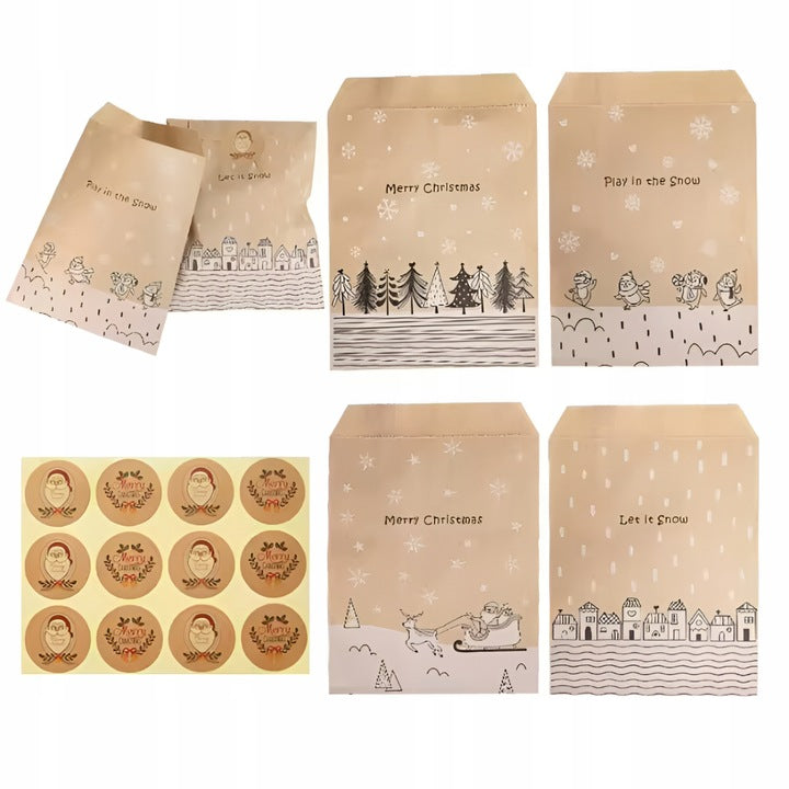 Papier-Adventskalender 130x180mm mit Wintermotiv