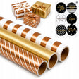 Dekoratives Geschenkpapier GOLD-BRAUN