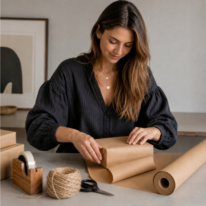 KRAFT-Geschenkpapier für Geschenke und Pakete 44 cm/30 m