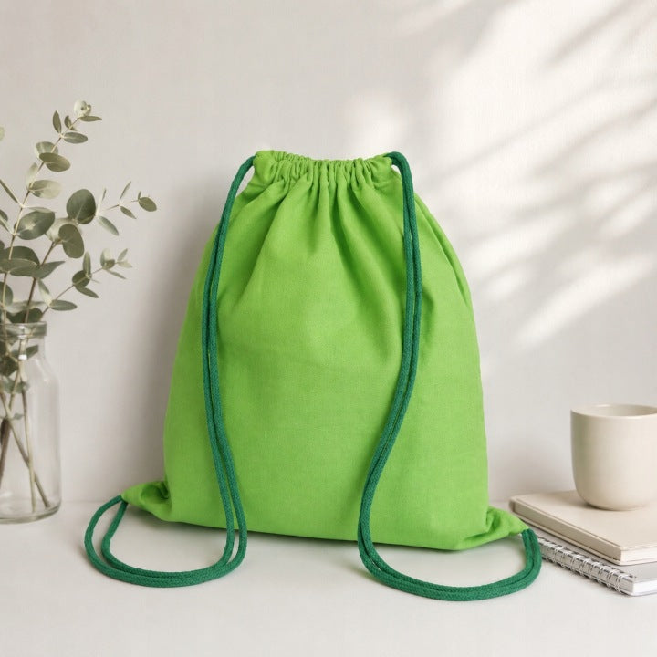 Baumwoll-Rucksack 340 x 400 mm Hellgrün
