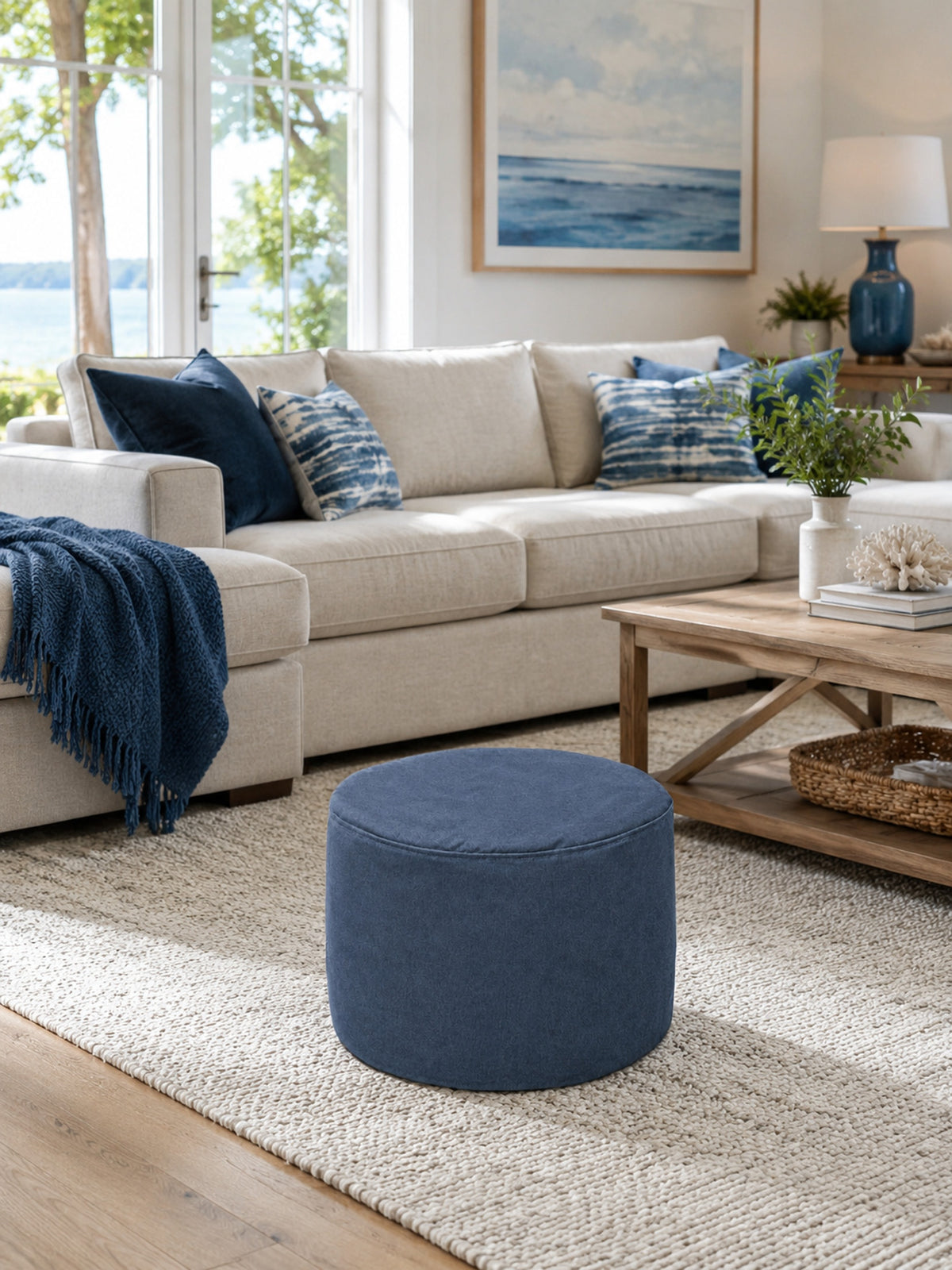 Pouf rond repose-pieds DIFFÉRENTES COULEURS