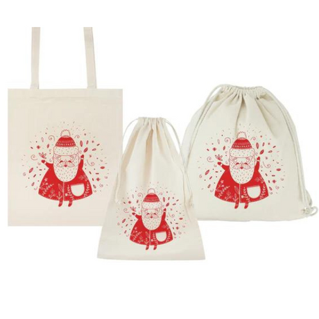 Weihnachtsset Weihnachtsmann BAG Tasche Rucksack Tasche