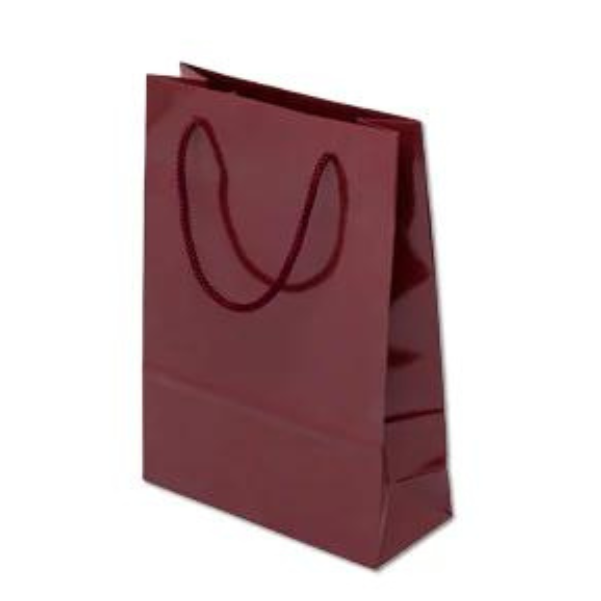 Laminierte Tasche mit Kordelgriff - BORDEAUX - 200x80x280mm