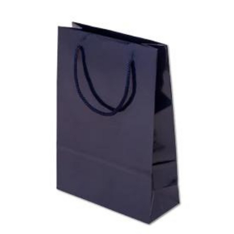 Laminierte Tasche mit Kordelgriff - DUNKELBLAU - 200x80x280mm