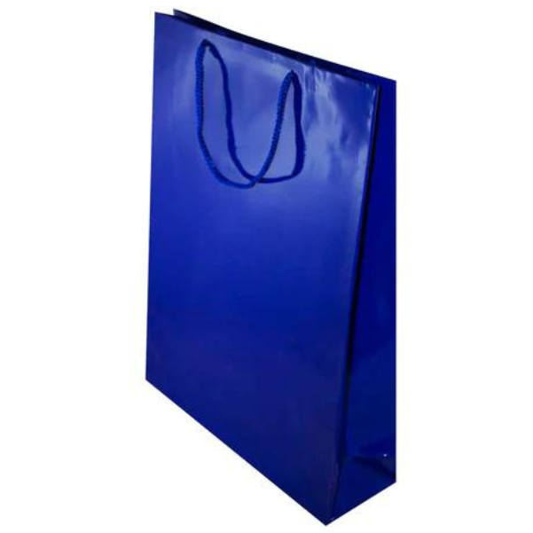 Laminierte Tasche mit Kordelgriff - MARINEBLAU - 300x100x400mm