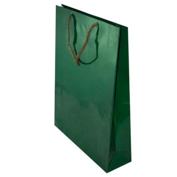 Laminierte Tasche mit Kordelgriff - GRÜN - 300x100x400mm