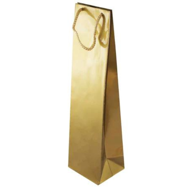 Laminierte Tasche mit Kordelgriff - Gold- 110x90x400mm