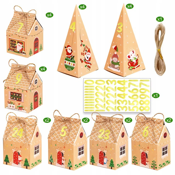 3D-Box Adventskalender Haus