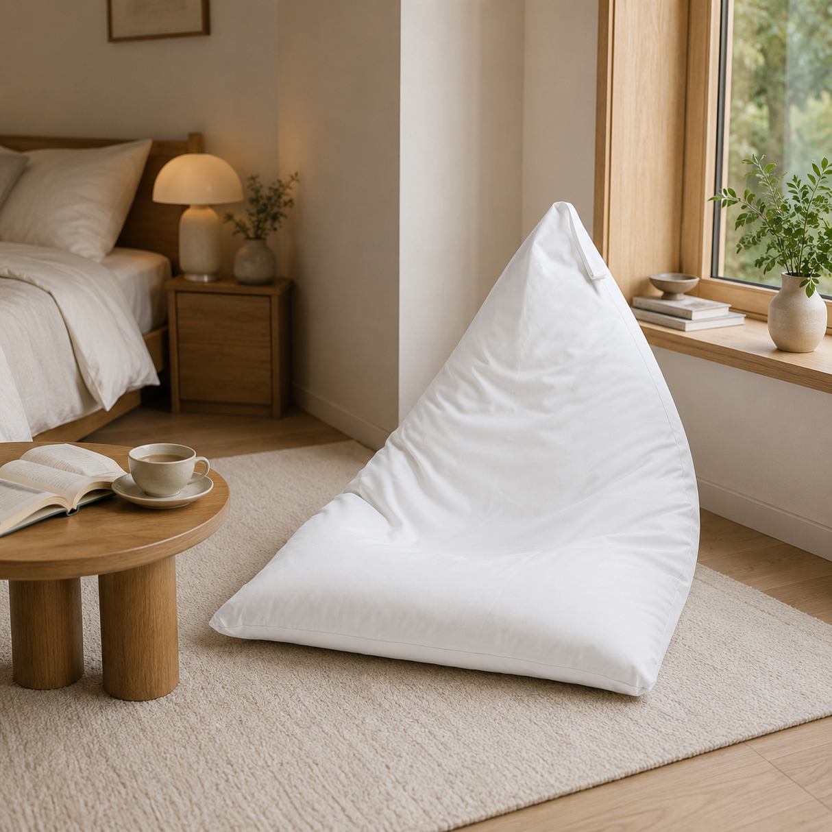 Kissen XL OXFORD Pouf, einfarbig