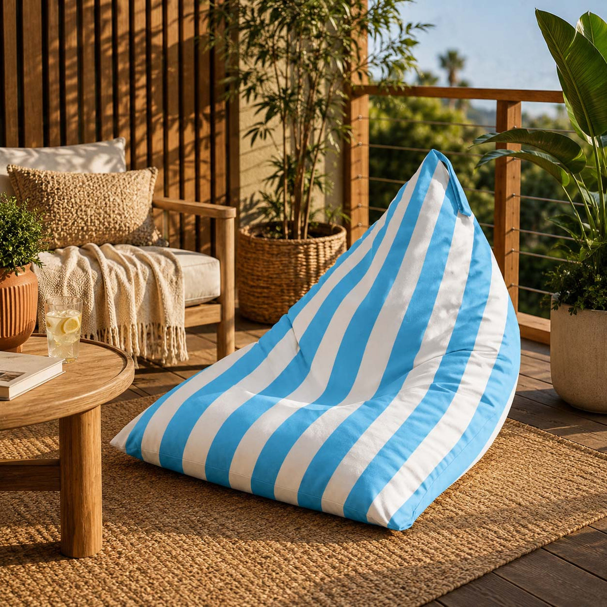 Sitzsack Pillow XL OXFORD Bunt Gestreift