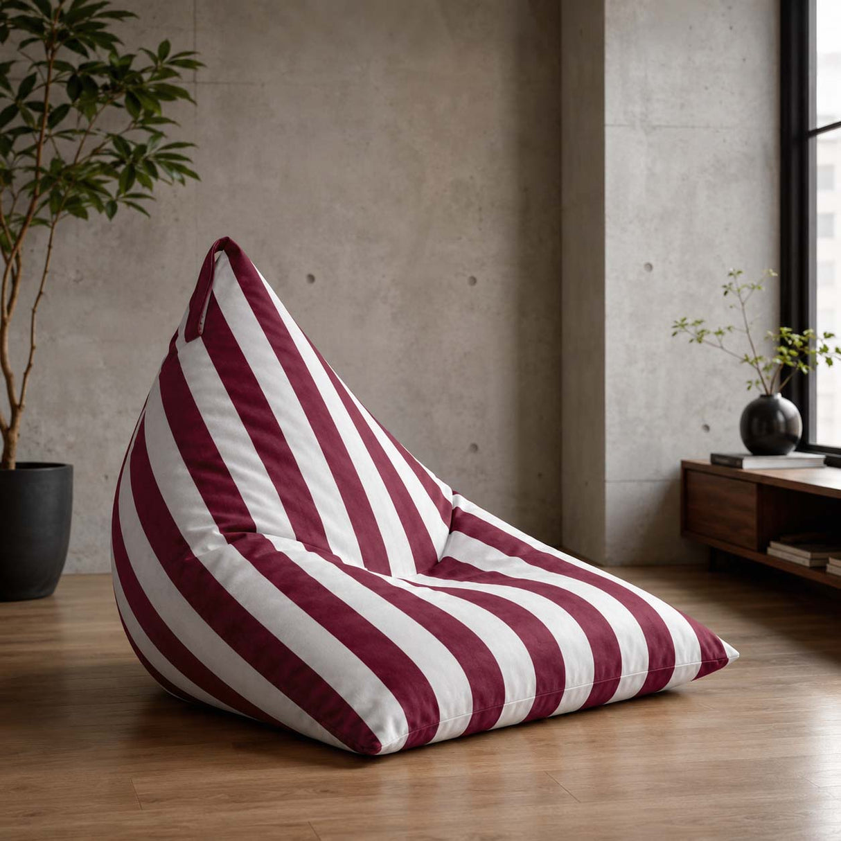 Sitzsack Pillow XL VELVET Bunt Gestreift
