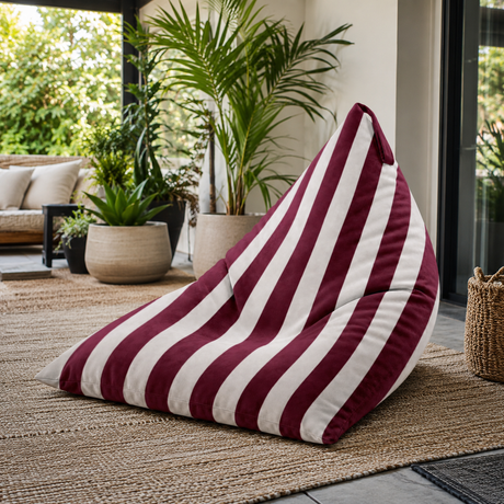 Sitzsack Pillow XXL VELVET Bunt gestreift