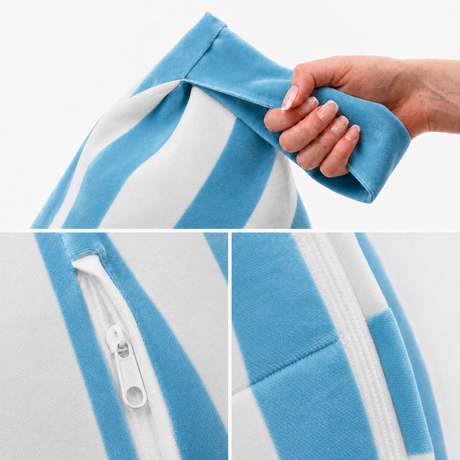 Sitzsack Pillow XXL VELVET Bunt gestreift