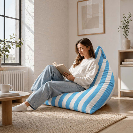 Sitzsack Pillow XL VELVET Bunt Gestreift