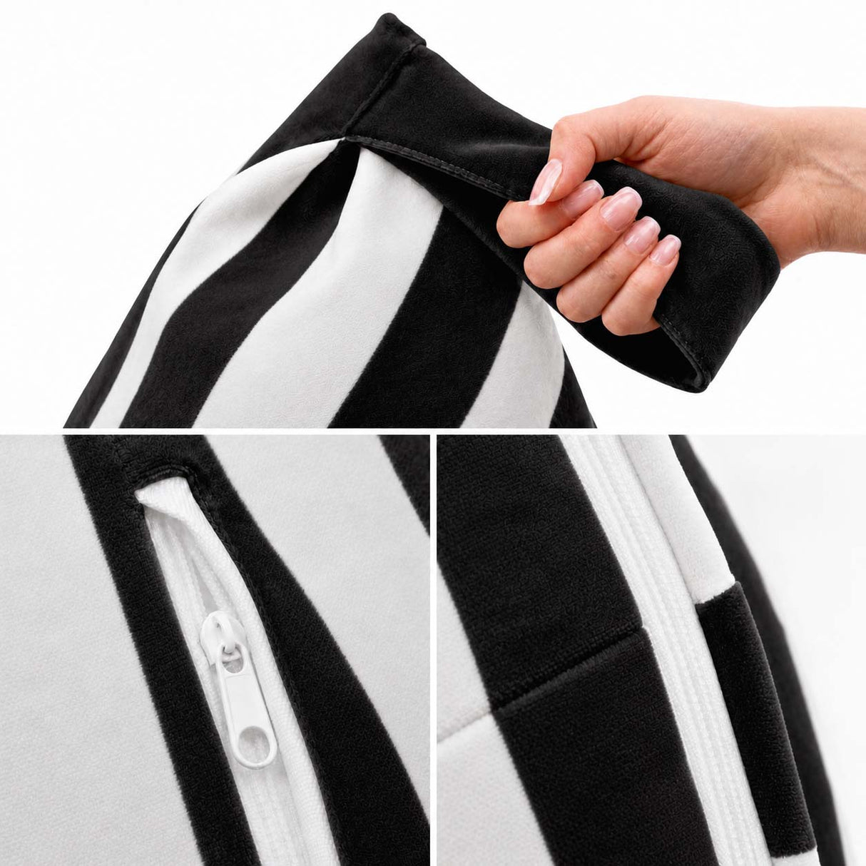 Sitzsack Pillow XL VELVET Bunt Gestreift