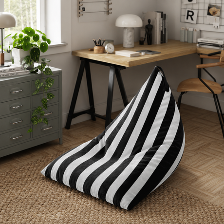 Sitzsack Pillow XXL VELVET Bunt gestreift