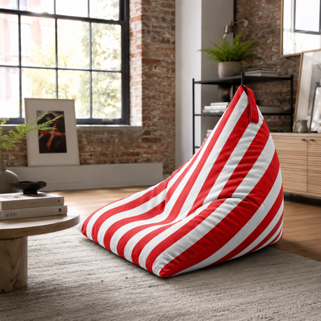 Sitzsack Pillow XL VELVET Bunt Gestreift