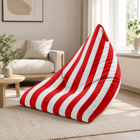 Sitzsack Pillow XL VELVET Bunt Gestreift