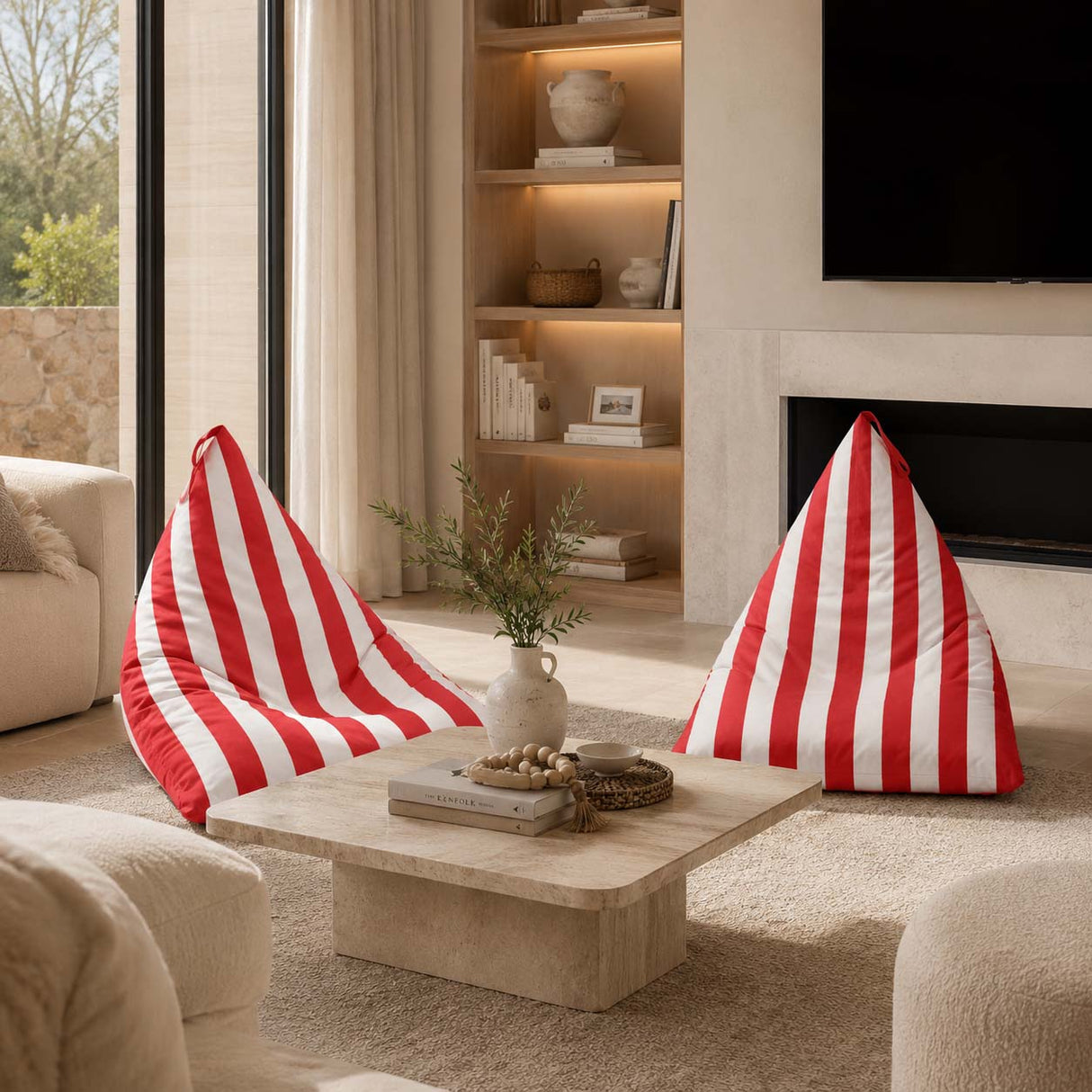 Sitzsack Pillow XL OXFORD Bunt Gestreift