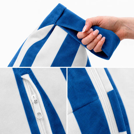 Sitzsack Pillow XL VELVET Bunt Gestreift