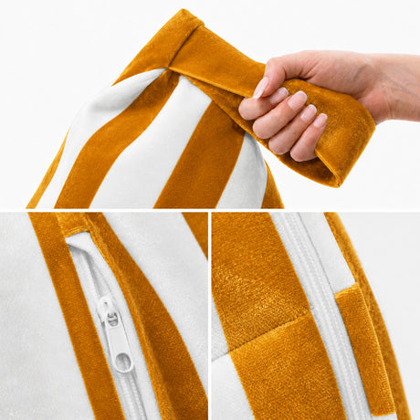Sitzsack Pillow XXL VELVET Bunt gestreift