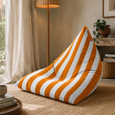 Sitzsack Pillow XL VELVET Bunt Gestreift
