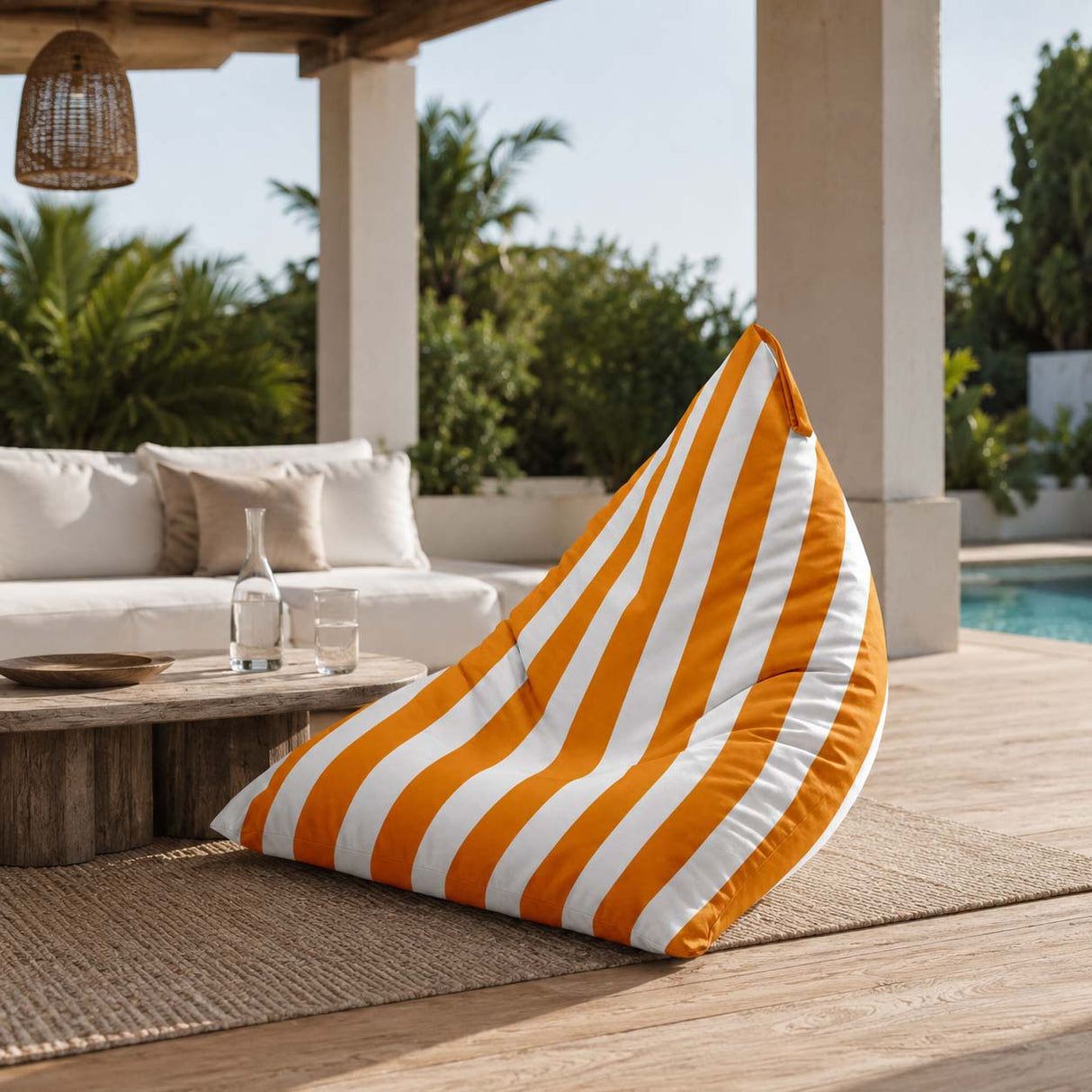 Sitzsack Pillow XL OXFORD Bunt Gestreift