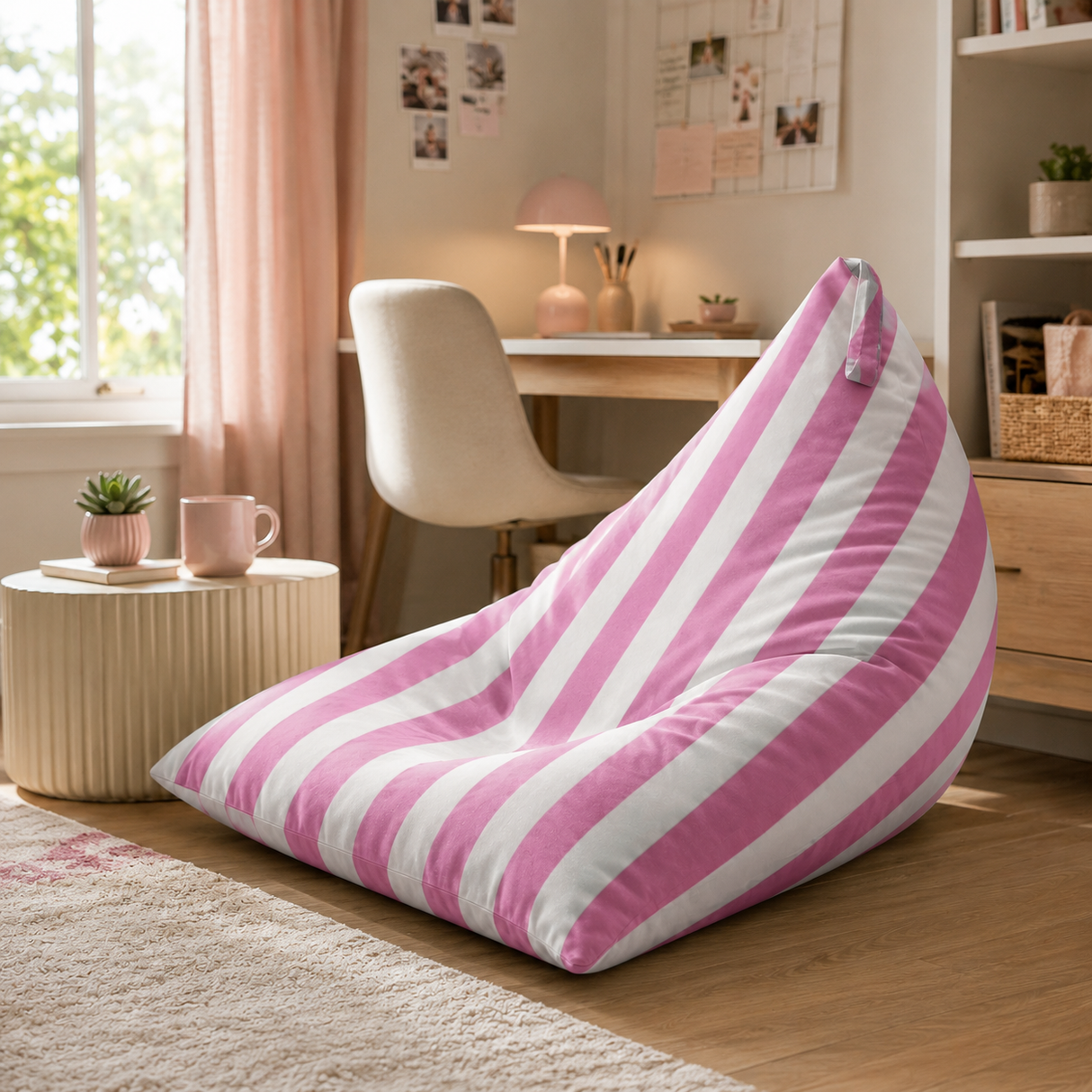 Sitzsack Pillow XXL VELVET Bunt gestreift