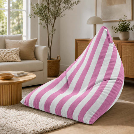 Sitzsack Pillow XL VELVET Bunt Gestreift