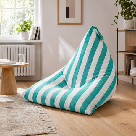 Sitzsack Pillow XXL VELVET Bunt gestreift