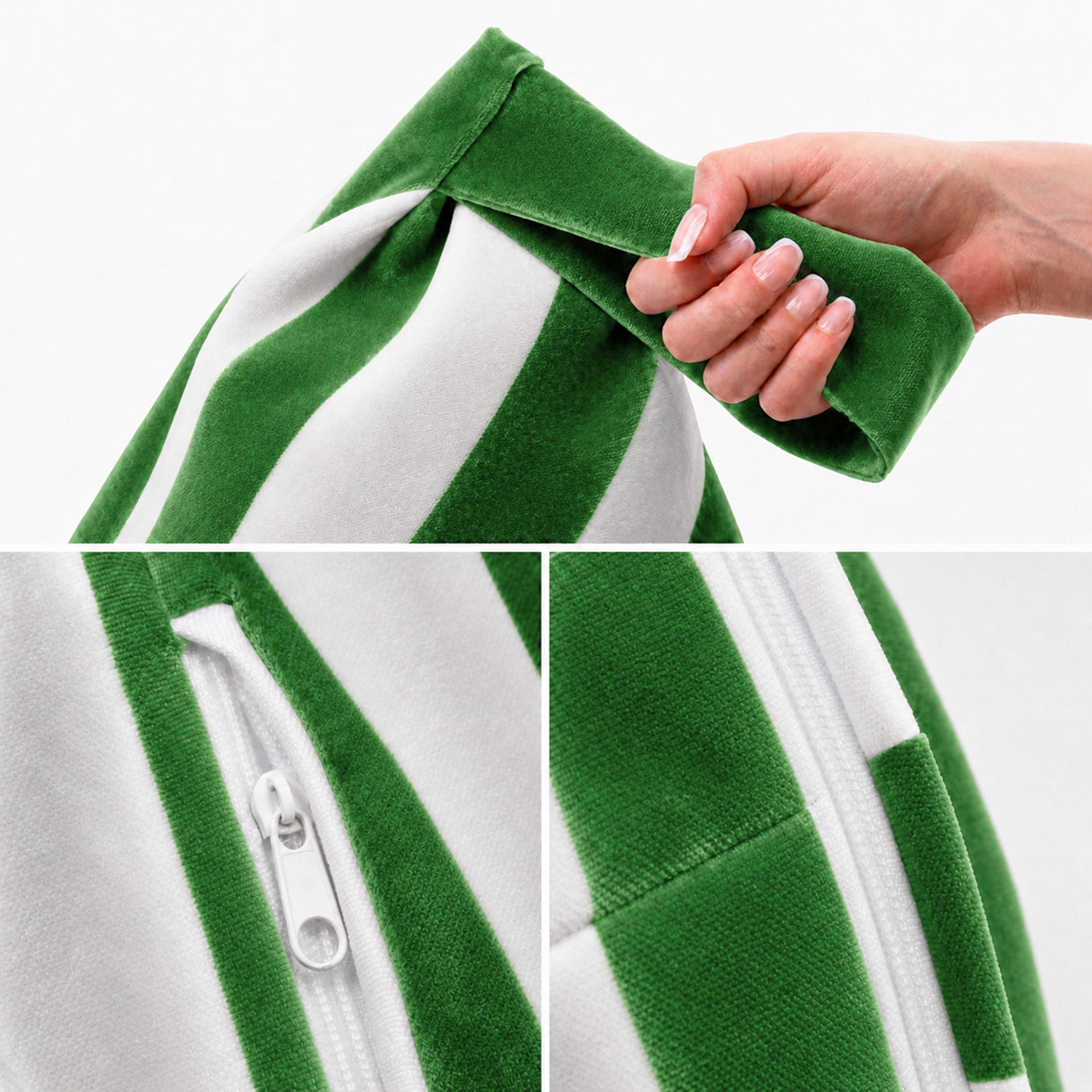 Sitzsack Pillow XXL VELVET Bunt gestreift