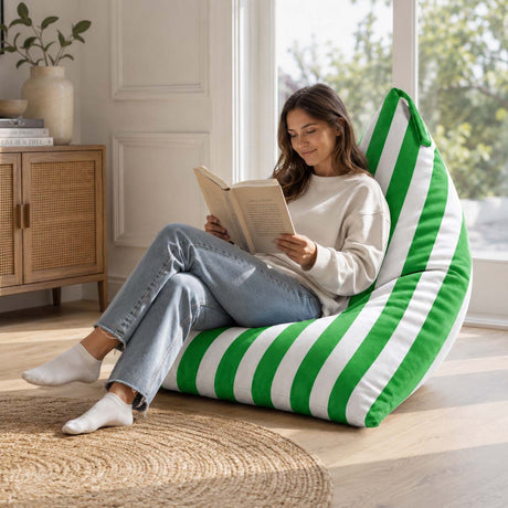 Sitzsack Pillow XL VELVET Bunt Gestreift
