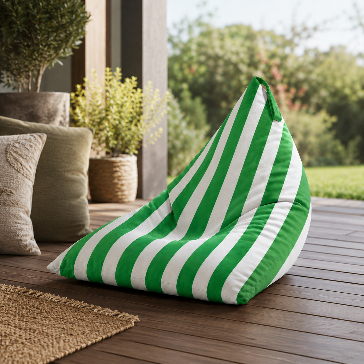 Sitzsack Pillow XXL VELVET Bunt gestreift