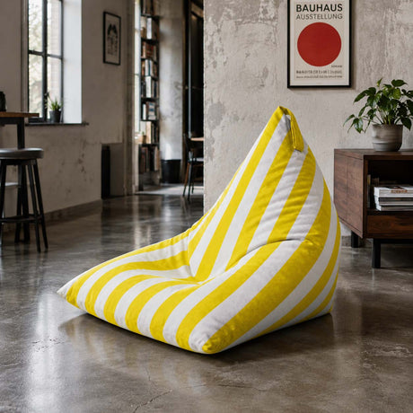 Sitzsack Pillow XL VELVET Bunt Gestreift