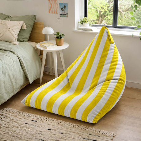 Sitzsack Pillow XL VELVET Bunt Gestreift