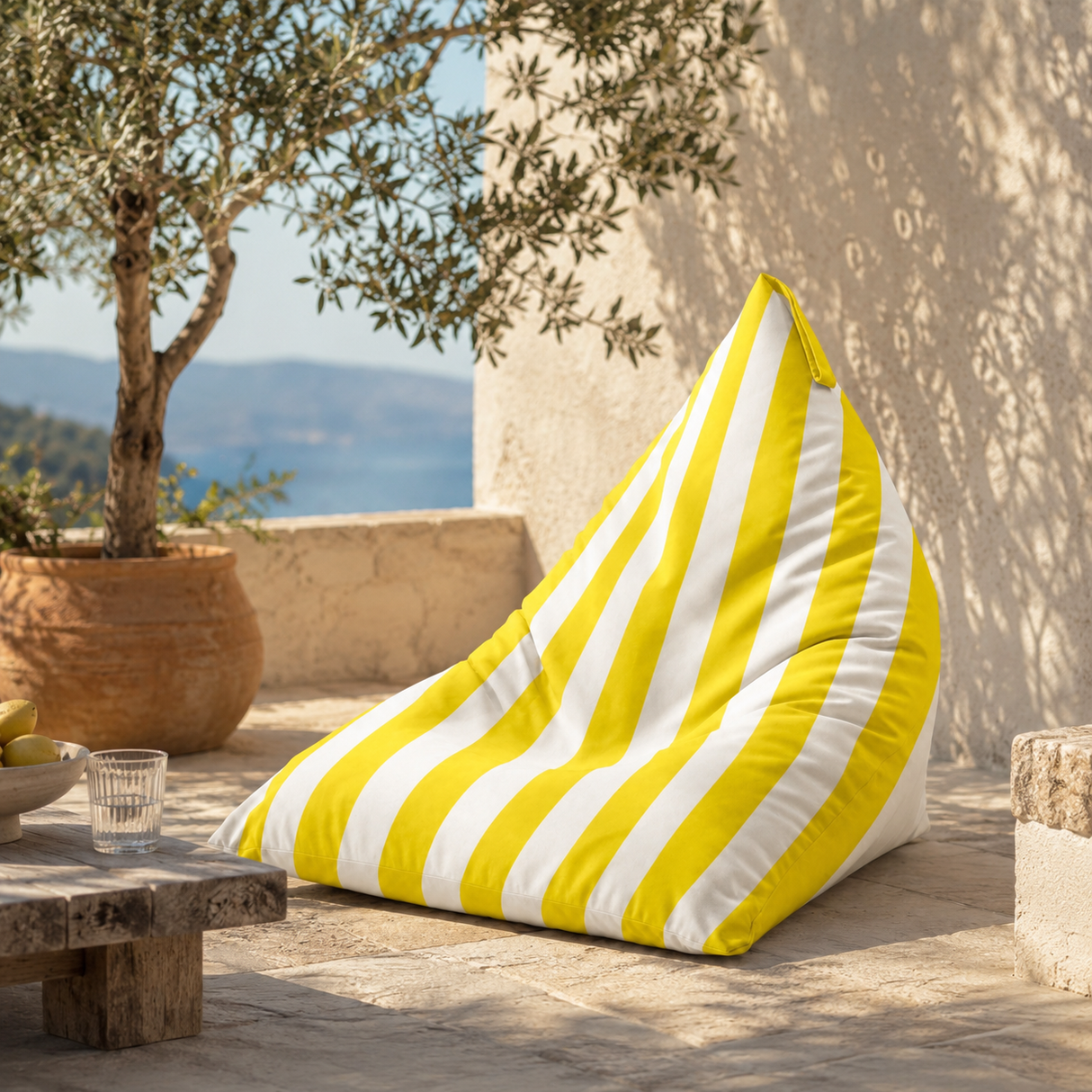 Sitzsack Pillow XL OXFORD Bunt Gestreift