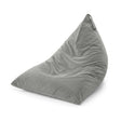 XL-Samtpouf, einfarbig Grau