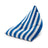 Sitzsack Pillow XXL VELVET Bunt gestreift Dunkelblau