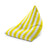 Sitzsack Pillow XXL VELVET Bunt gestreift Gelb