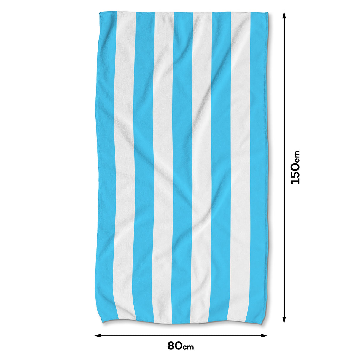 Schnelltrocknendes Strandtuch 150x80 cm Bunte Streifen