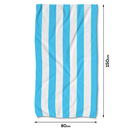 Schnelltrocknendes Strandtuch 150x80 cm Bunte Streifen